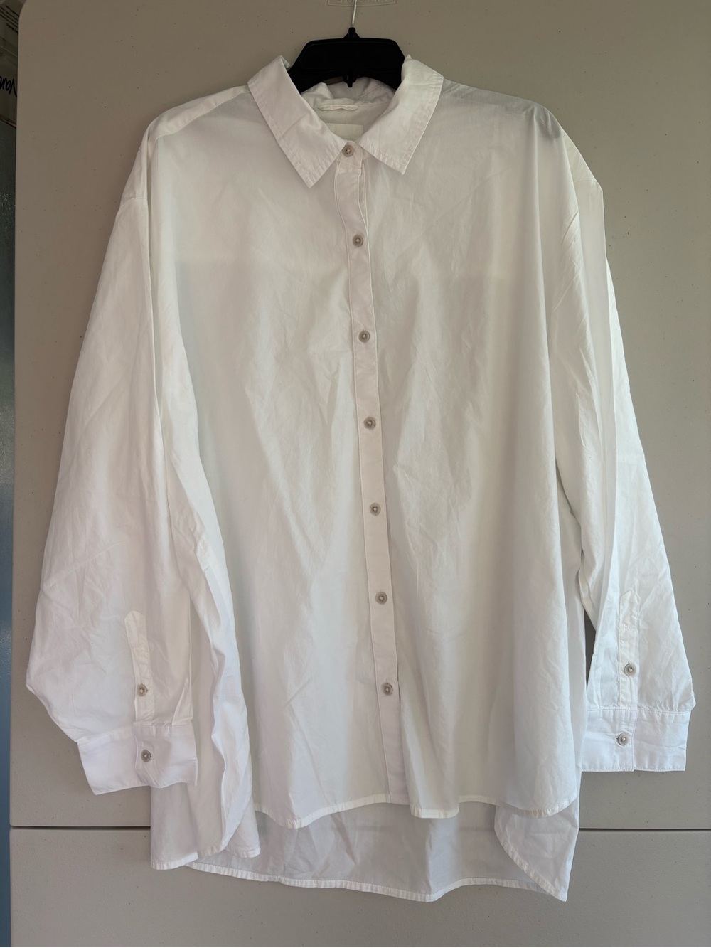 NWT Aerie White Cotton Oversized Button Down Shirt Size XL